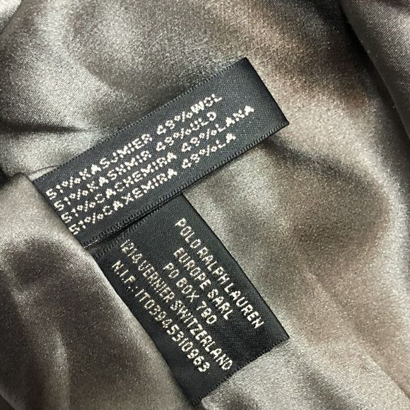 Ralph Lauren Black Label Gray Cashmere Wool Draped Skirt 2 Lined A-Line Ruffle - Picture 14 of 15